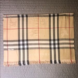 BURBERRY Nova Check Wool Silk Scarf